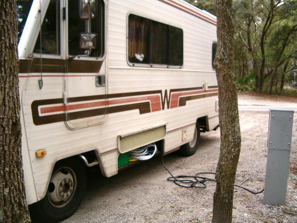 hooked up motorhome